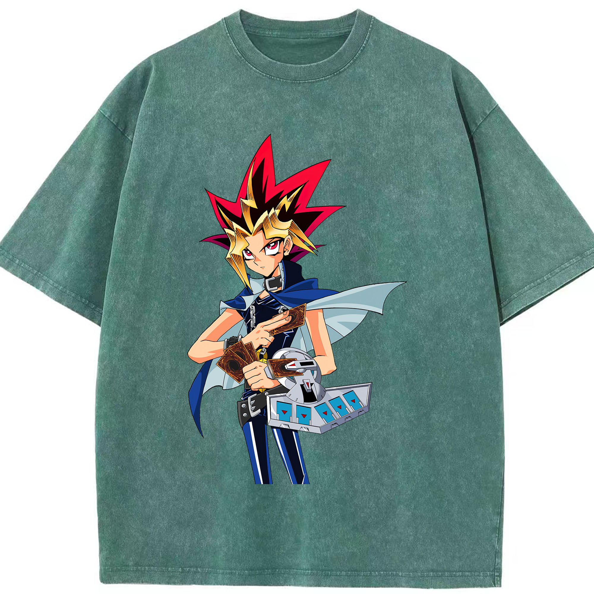 （画像用） 遊☆戯☆王 Yu-Gi-Oh! 綿100% ヴィンテージ風 半袖Tシャツ（フロントプリント）